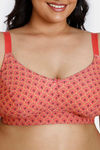 Zivame True Curv Zellij Dreams Lightly Lined Non Wired 3/4th Coverage Super Support Bra - Spiced Coral — thumbnail 7